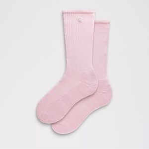 Lululemon Pink Unisex Daily Essential Crew Socks NWT